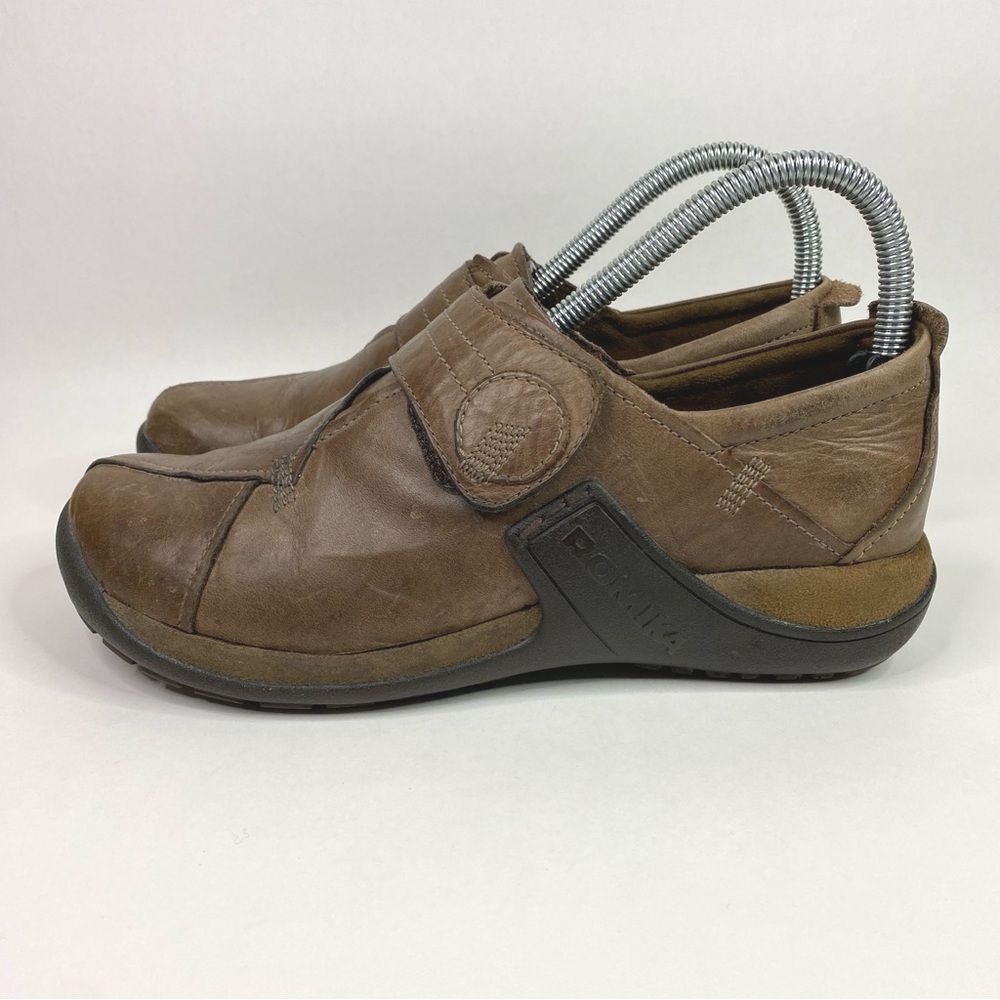 Romika Milla 61 Shoes Women's 37 6.5 Brown Leather Strap Slip-On Loafers